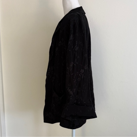 Topshop Black Blazer Women’s Jacquard Size 4/6 - Picture 7 of 16